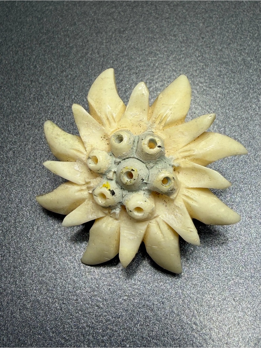 Vintage Pre War Ivory Brooch Edelweiss #240UB